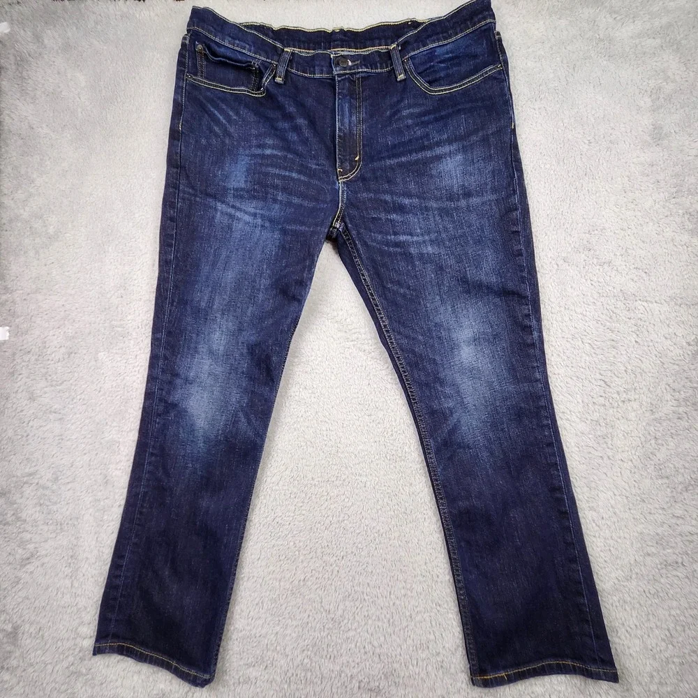 Levi 511 Slim Fit Jeans Mens 40x30 Dark Wash Stretch Denim Distressed Streetwear